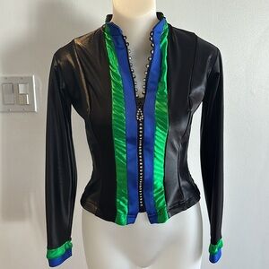 NWOT Eccentric Diamond Zipper Multicoloured Top